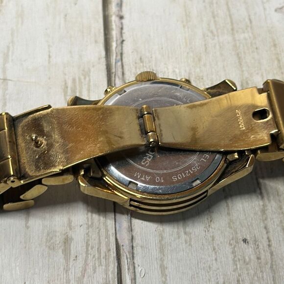 Michael Kors Mid-Size Runway MK5055 Wrist Watch Chronograph Gold NEEDS BATTERY - Picture 7 of 10